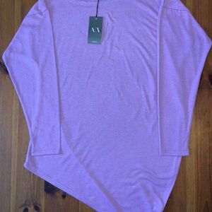 Armani Exchange Lavender Long Sleeve Tee